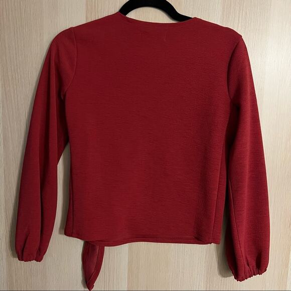 Madewell Texture and Thread Crepe Wrap Top - Picture 3 of 5